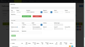 Unos i pregled kalkulacija